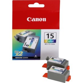 Canon BCI-15 Colour Twin Pack - bl�kpatron - 7,5ml - original - Cyan, Magenta, Yellow