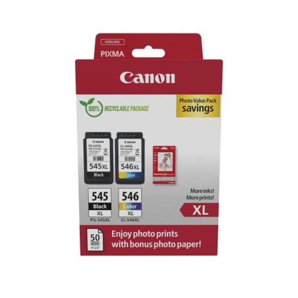 Canon PG-545XL/CL-546XL Multipack - blkpatron - original - Hjt udbytte - S/C/M/Y