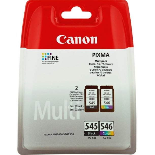 Canon PG 545/CL-546 Multipack - blkpatron - original - sort, Cyan, Magenta, Yellow