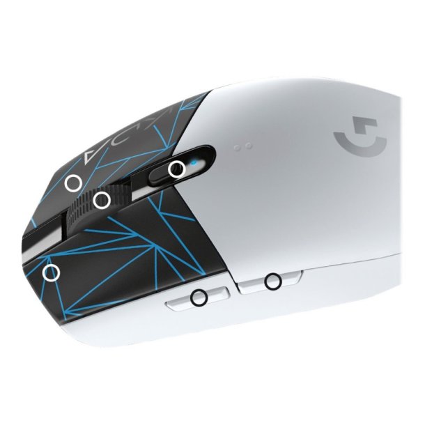 Logitech G G305 mus - optisk - 6 knapper - trdls - Lightspeed - trdls modtager (USB) - hvid