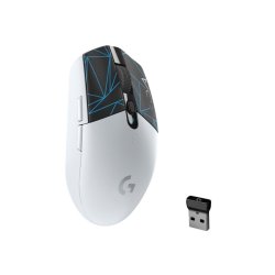 Logitech G G305 mus - optisk - 6 knapper - trdls - Lightspeed - trdls modtager (USB) - hvid