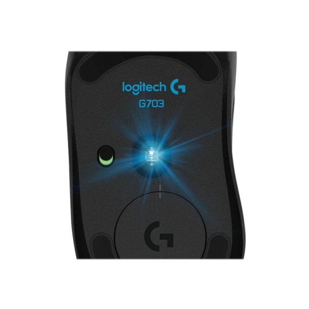 Logitech Wireless Gaming Mouse G703 Lightspeed with HERO 16K Sensor mus - optisk - 6 knapper - USB