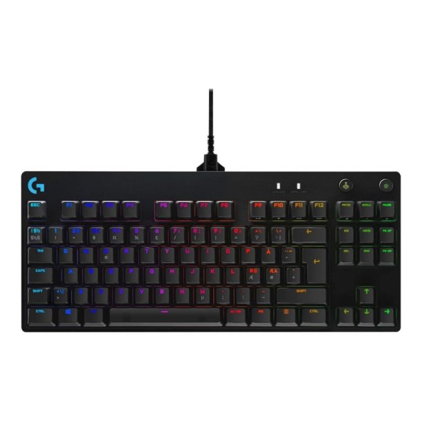 Logitech G Pro Mechanical Gaming Tastatur Mekanisk RGB - USB kabel - Nordisk