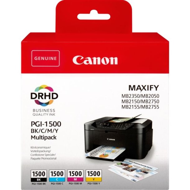 Canon PGI-1500BK/C/M/Y Multipack - blkpatron - original - Sort, Cyan, Magenta, Yellow