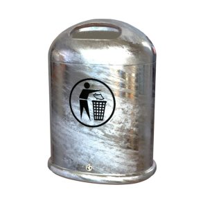 Bica 5034 - 45 Liter udend�rs skraldespand - klap - Galv.