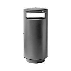 Bica 5075 - 1 x 125 liter - ben affaldsbeholder med askebger - stl - sort Antracit