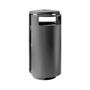 Bica 5075 - 125 liter - udend�rs skraldespand med askeb�ger - st�l - Antracit