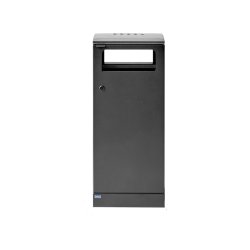 Bica 5078 - 1 x 100 liter - ben affaldsbeholder med askebger - stl - sort Antracit