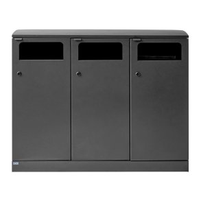 Bica 713 - 3 x 100 liter - udendrs skraldespand - stl - Antracit