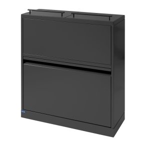 Bica 881 Sorterings affaldsspand - samlet 80 Liter - sort