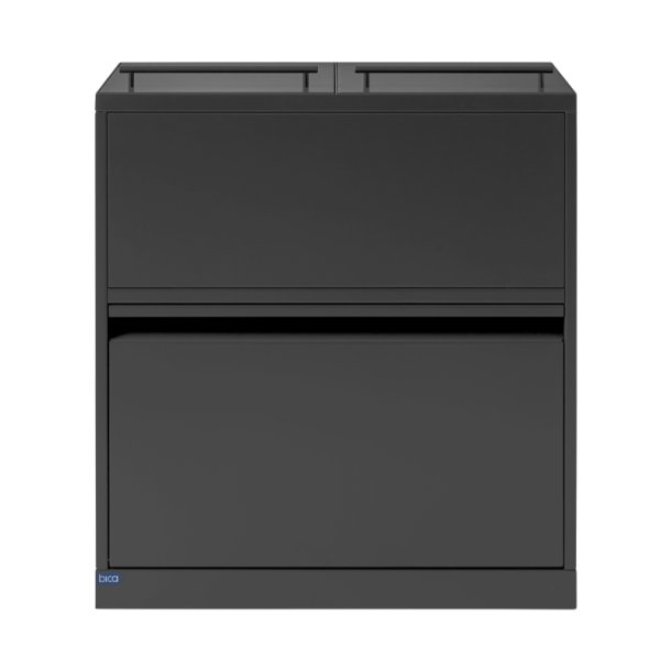 Bica 881 Sorterings affaldsspand - samlet 80 Liter - lg - sort