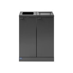 Bica 886 sorterings skraldespand - 2 x 45 liter - ben/lg - Antracit