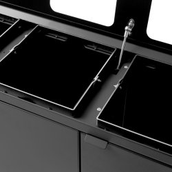 Bica 886 sorterings skraldespand - 2 x 45 liter - ben/lg - Antracit