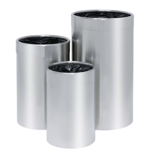 Bica 255 affaldsbeholder - 35 Liter - Brstet Stl