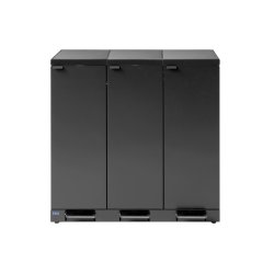 Bica 976 - 3 x 65 liter - Modulr affaldsbeholder med lg og pedaler - S30 - Antracit