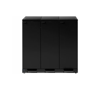 Bica 976 Sorterings skraldespand - 3 x 65 liter - fodpedal - Sort