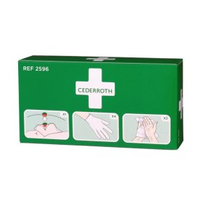 Cederroth mund-til-mund Beskyttelsespakke - �ndedr�tsmaske, handsker og spritservietter