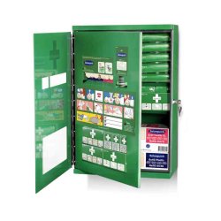 Cederroth Frstehjlpsskab m. dobbeltdre - med komplet indhold