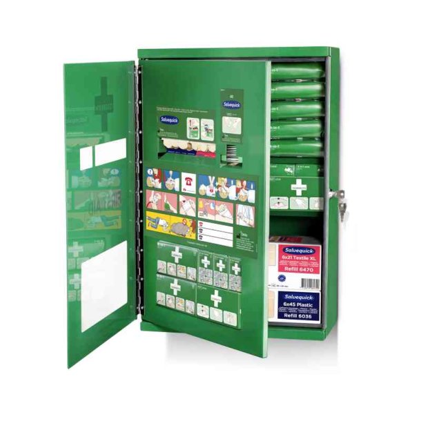 Cederroth Frstehjlpsskab m. dobbeltdre - med komplet indhold