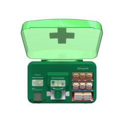 Cederroth Salvequick - srpleje dispenser - Komplet med 211 plastre og 40 srrens