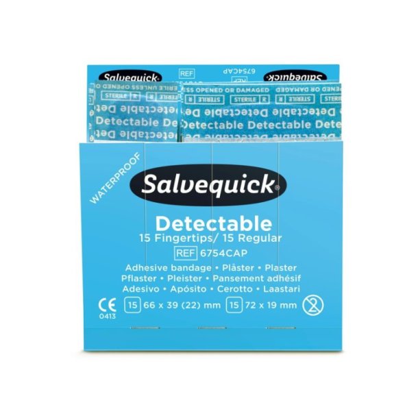 Cederroth Salvequick - sporbar Fingerspidsplaster bl - 30 sterile plastre refill pakke