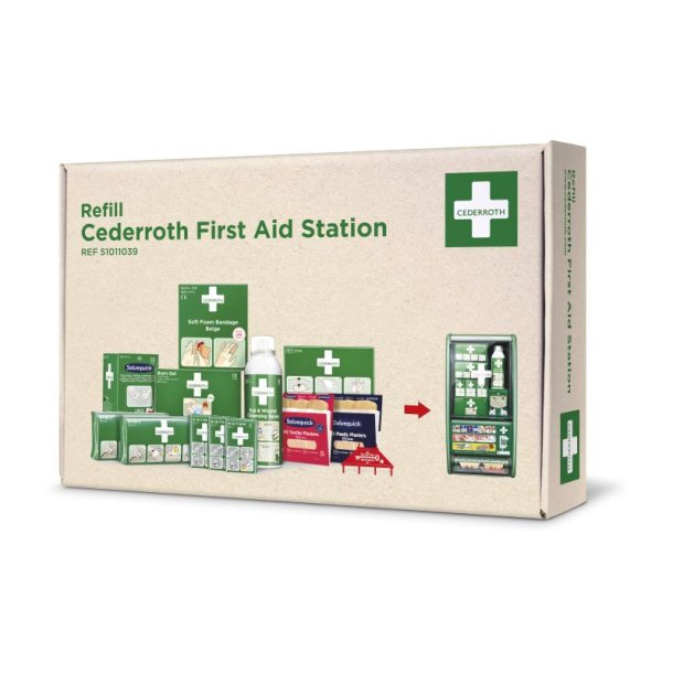 Cederroth Refill Pack for First Aid Station (51011026) - indeholder et komplet st af refills