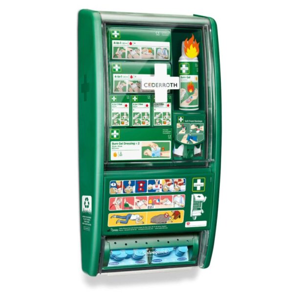 Cederroth F�rstehj�lpsstation - F�rstehj�lpsskab med indhold