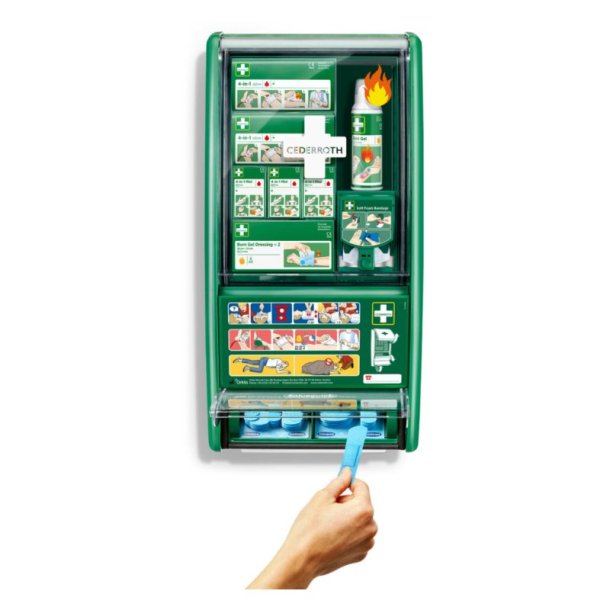 Cederroth F�rstehj�lpsstation - F�rstehj�lpsskab med indhold