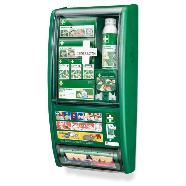 Cederroth F�rstehj�lpsstation - F�rstehj�lpsskab med indhold