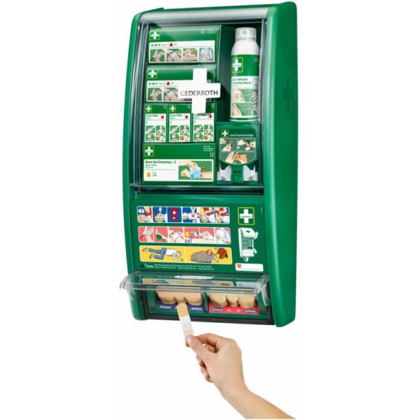 Cederroth F�rstehj�lpsstation - F�rstehj�lpsskab med indhold