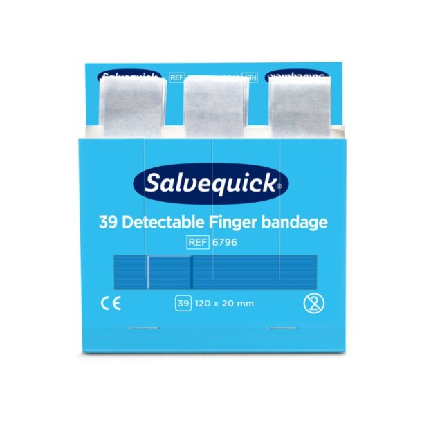 Salvequick Plaster � Bl� sporbare Finger plaster Ekstra Lange