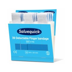 Salvequick Plaster � Bl� sporbare Finger plaster Ekstra Lange