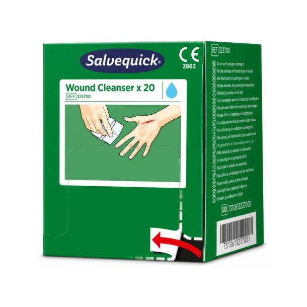 Cederroth Salvequick S�rpleje - steril fysiologisk renseservietter