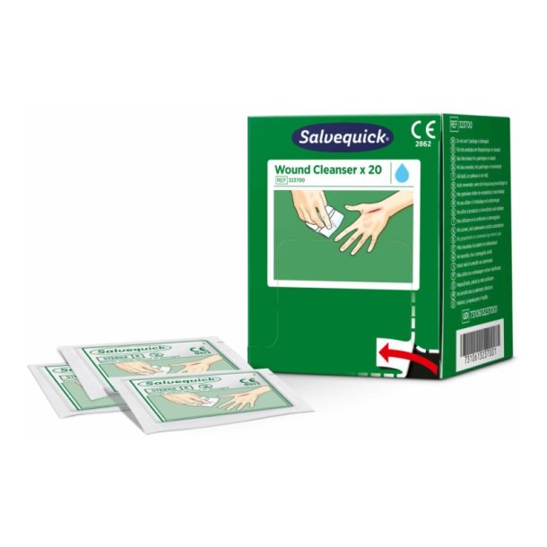 Cederroth Salvequick S�rpleje - steril fysiologisk renseservietter