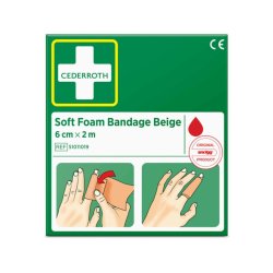 Cederroth Soft Foam Bandage Beige - 6cm selvkl�bende bandage