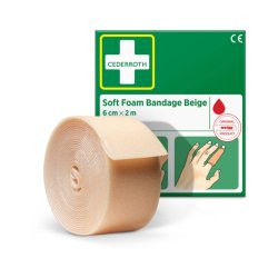 Cederroth Soft Foam Bandage Beige - 6cm selvkl�bende bandage