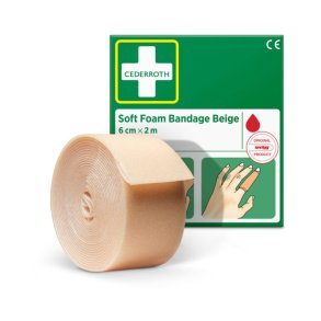 Cederroth Soft Foam Bandage Beige - 6cm selvkl�bende bandage