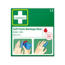 Cederroth Soft Foam Bandage Bl� - 6cm selvkl�bende bandage