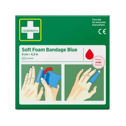 Cederroth Soft Foam Bandage Bl� - 6cm selvkl�bende bandage