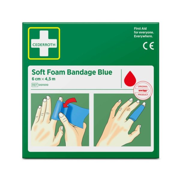 Cederroth Soft Foam Bandage Bl� - 6cm selvkl�bende bandage