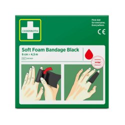 Cederroth Soft Foam Bandage sort - 6cm selvkl�bende bandage