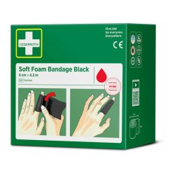 Cederroth Soft Foam Bandage sort - 6cm selvkl�bende bandage