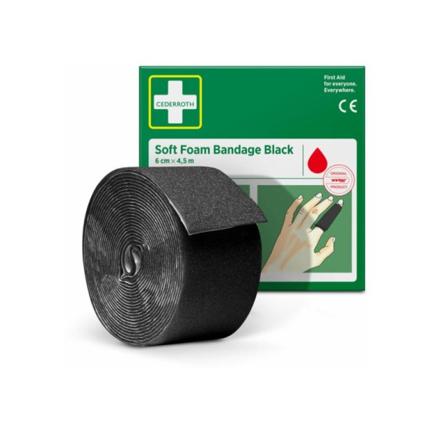 Cederroth Soft Foam Bandage sort - 6cm selvkl�bende bandage