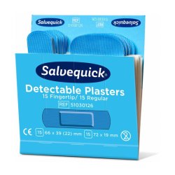 Salvequick Plaster � Bl� sporbare Fingerspids plaster