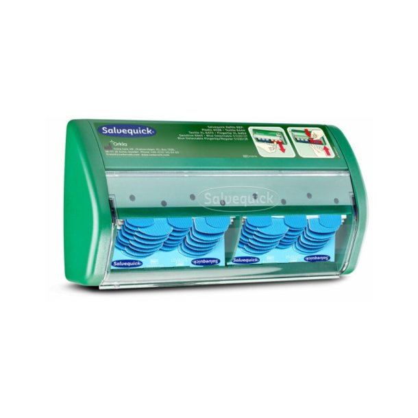 Salvequick Plasterdispenser - sporbar bl� plaster og s�rrens