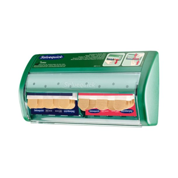 Salvequick Plasterdispenser - tekstil plaster og plast plaster