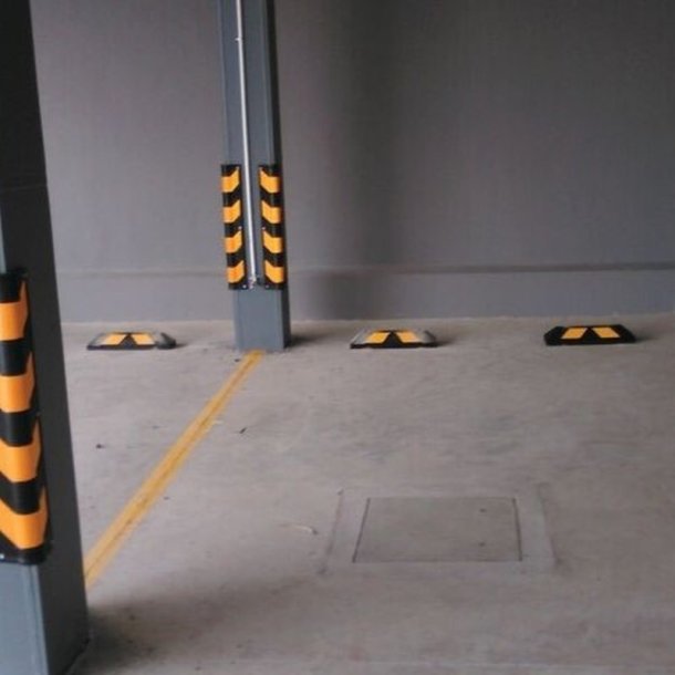 Checkers parkeringsstop Park-It - 55cm - Sort/Gul - genbrugsgummi