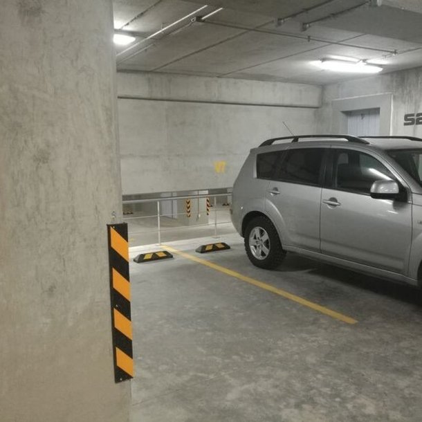 Checkers parkeringsstop Park-It - 55cm - Sort/Gul - genbrugsgummi