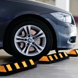 Checkers Parkeringsstop Park-it - 90cm Sort/Gul - genbrugsgummi