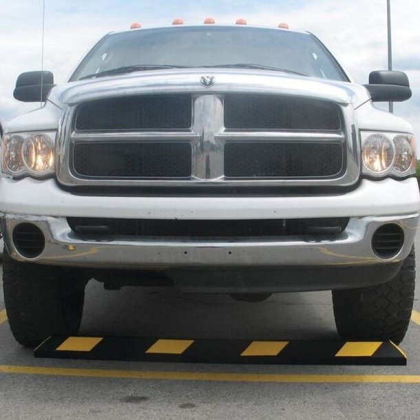 Checkers Parkeringsstop Park-it - 120cm Sort/Gul - genbrugsgummi